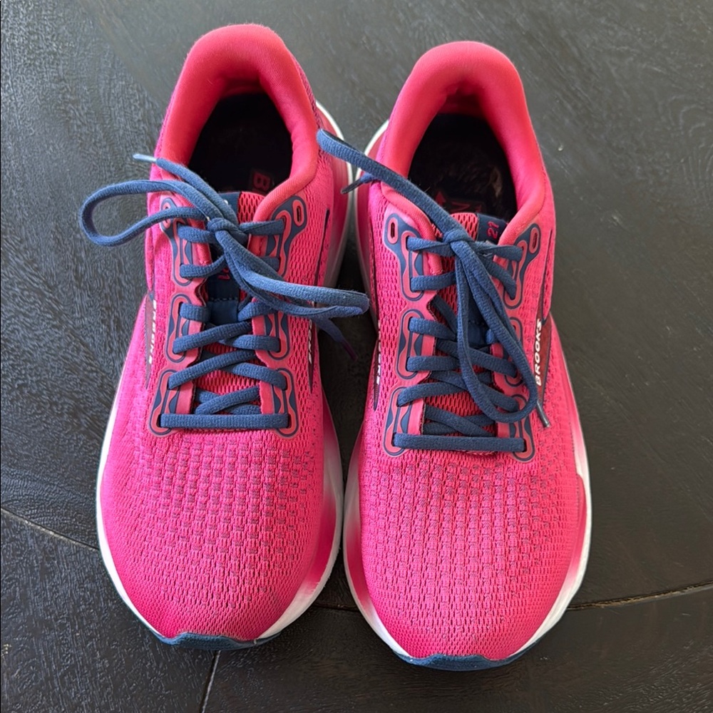 Brooks Pink and Blue Athletic Sneakers